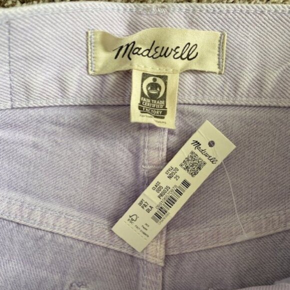 NWT Madewell Perfect Vintage Straight Leg Lilac Purple Denim Jeans Sz 25 - Picture 6 of 12